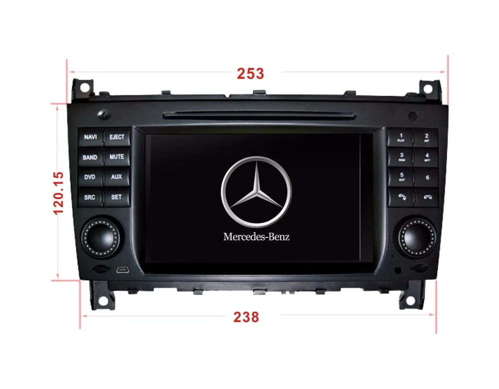 Best 7 Inch Car DVD GPS Player Android 9.0 For Mercedes Benz W209 CLK CLS W219 Radio Bluetooth RDS Free Map Camera Input Wifi Navi 2
