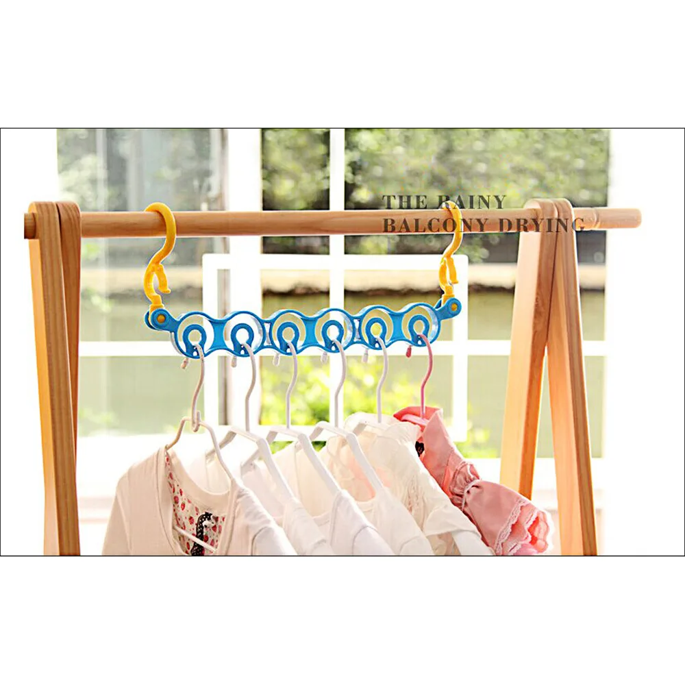 5pcs practical Six location clotheshorse Clothes horse hanging clothes