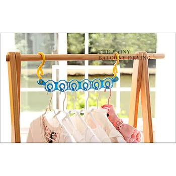 

5pcs practical Six location clotheshorse Clothes-horse hanging clothes rack Hook hanger Magic hangers on business travel