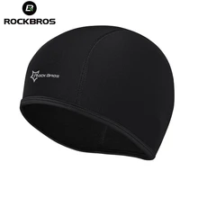 Rockbros спорт на открытом воздухе флис шляпы для мужчин зимних видов спорта велоспорт теплые шапки женская повязка на голову черный
