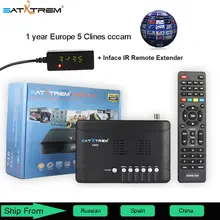 Satxtrem X800 HD satellite tv receiver DVB-S2 Standard 1080P HD with one year 5 Clines cccam support youtube youpron powervu