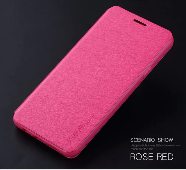 Ультра тонкий кожаный чехол для samsung S9 S8 плюс флип чехол A3 A5 A7 J2 J4 J6 J8 для samsung S7 откидной Чехол для edge - Цвет: rose red