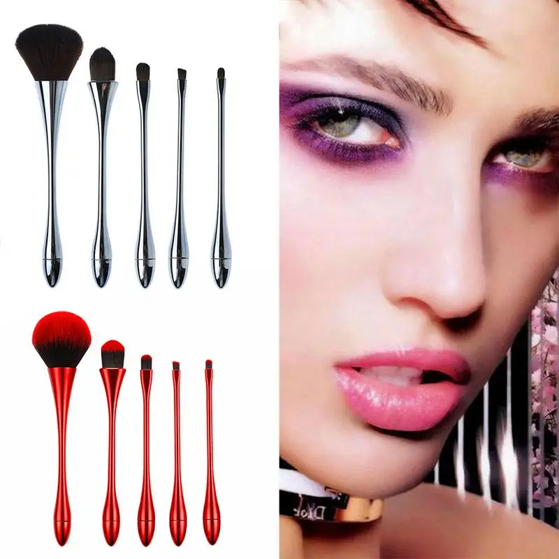 

Red Dieny 5 PCS/pack Makeup Brushes Kit For Goblet Loose Powder Brush Small Waist Shaped Makeup Brush Beauty Makeup Tool