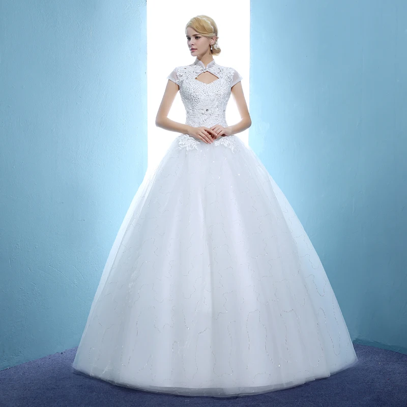 It S Yiiya 2017 White Lace Vintage High Neck Vestidos De Novia