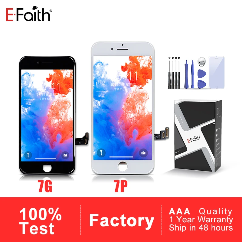 Efaith AAA класс 1 шт. ЖК-экран дисплей для IPhone 7 plus с сенсорным экраном дигитайзер в