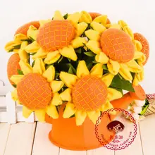 Детская Нитки вышивка весь набор подсолнечника DIY игрушки ручной работы/для детей и взрослых 9 шт. цветы с горшок для развивающие игрушки/ подарки