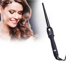 Digital Temperature Control Styling Tools Ceramic Cone Hair Curling Iron Tong Hair Curler Roller 10-19mm Curling Wand HS26JQ-V52