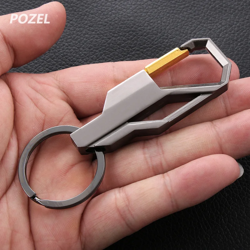 Cool Creative Design Brand Stainless Steel Car Keychain Key Ring For 