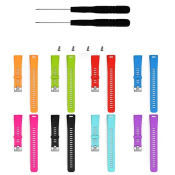 

MASiKEN 8Colors Silicone Bracelet Watch band Wrist Strap for Garmin Vivosmart HR Watchbands Wristband with Tools Screw