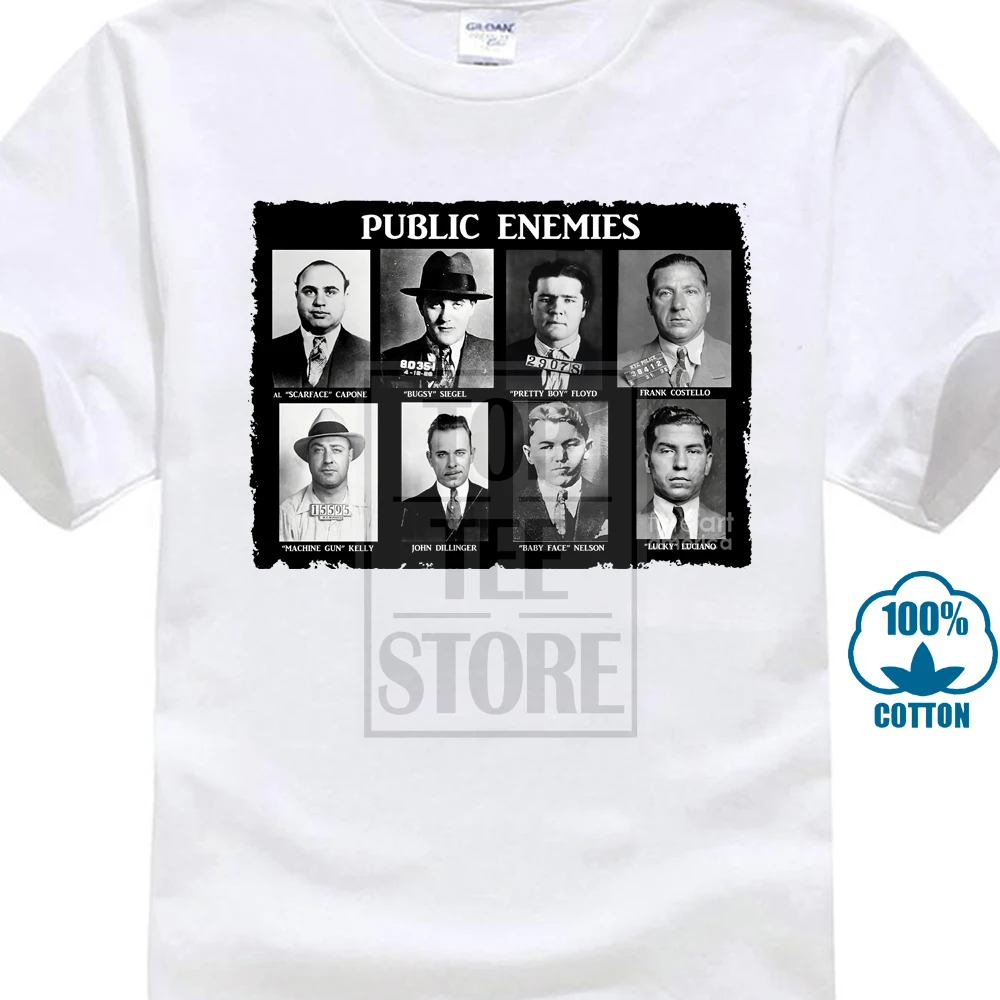

Public Enemies Al Capone Scarface T Shirt Homme Col Rond Homme T Shirt