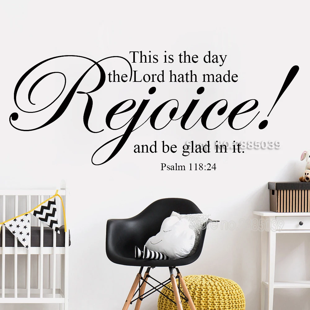 New Style Rejoice Psalm 11824 Vinyl Wall Decal Religious Vinyl Quotes