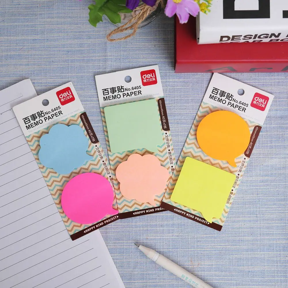 

JESJELIU Dialog Box Cloud Self-Adhesive Memo Pad Paper Sticky Note Page Marker Planner School Office Stationery Supply