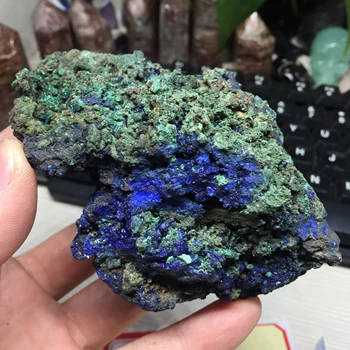 

365g Natural Material Specimen azurite Geode Healing Bule Malachite Stone Reiki Decor Home Ornaments #BH1124