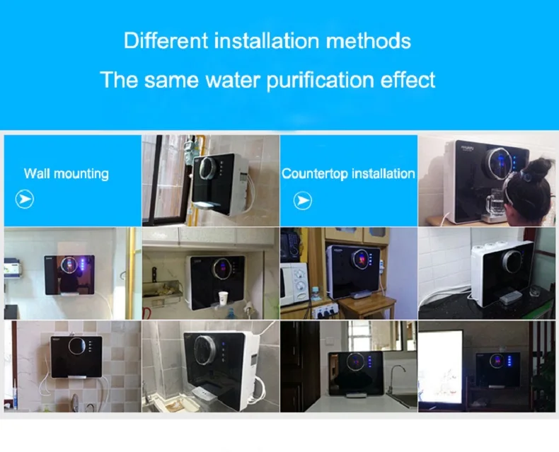 Очиститель воды бытовой фильтр для питьевой воды интеллектуальный нагрев интегрированный обратный осмос кухонный диспенсер для воды AHP-RO-B04