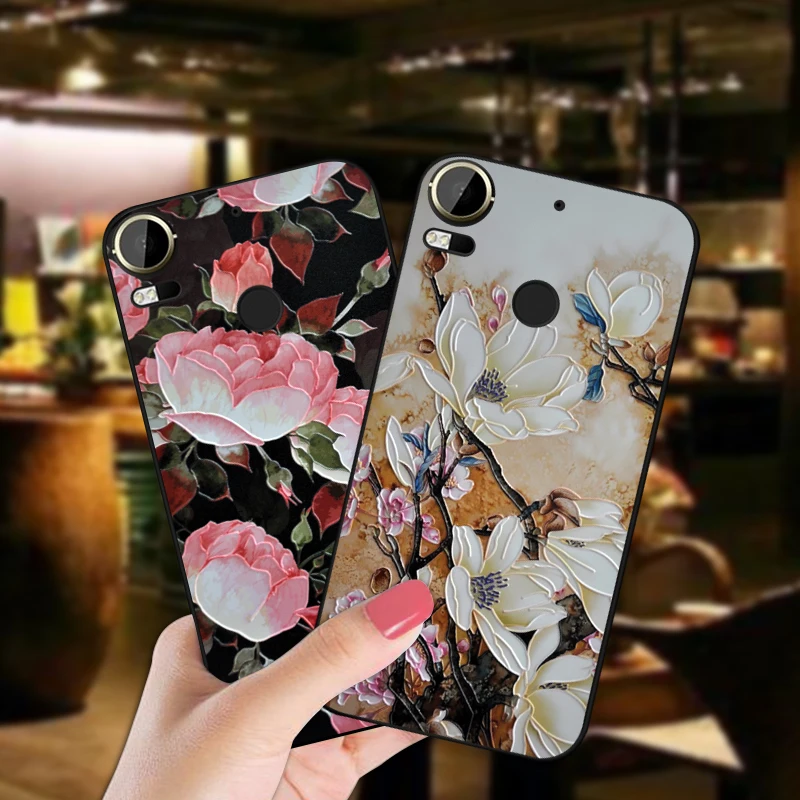 

Luxury Silicone Case For HTC One M7 M9 X9 A9S 801E Pretty Flower TPU Phone Cover Bag For HTC Desire 10 D10 Pro Case