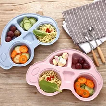 Экологичные материалы для здоровья посуда для ужина Автомобиль Стайлинг блюдо для закусок тарелка для риса детская тарелка детская посуда разделяющая