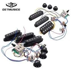 Электрогитары пикап предварительно смонтированный монтажный жгут 5-позиционный переключатель 2T1V Управление SSH пикап для ST Электрогитары