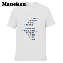 Men 16/17 Champion League hala Spain Crossword T-shirt Ramos real Ronaldo Asensio Modric kroos madrid T Shirt Men’s tee W0520015