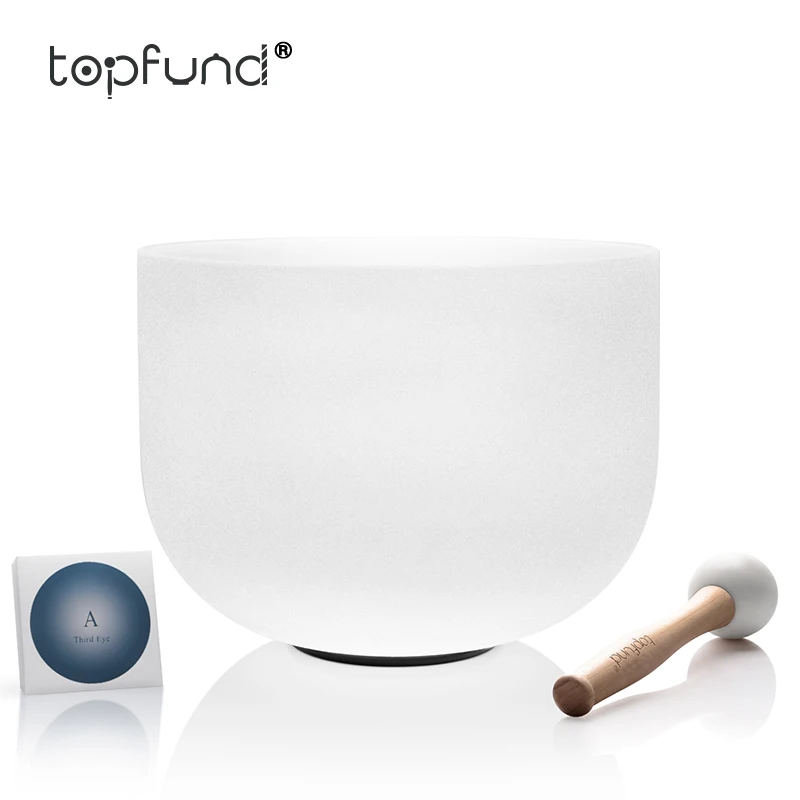 TOPFUND 432hz/Perfect Pitch A Note 3rd Eye Chakra Frosted Quartz