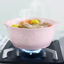 2 шт./компл. классический Керамика горшок используется на плиту Пособия по кулинарии горшок Синий 3.3L+ розовый 1.6L тушения кастрюля для супа посуда