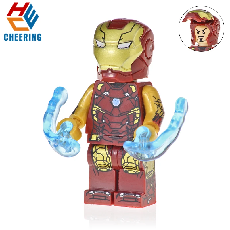

20Pcs Wholesales Super Heroes Building Blocks Iron Man Mark46 Mark85 Mark5 Mark41 Figures Bricks Model Toys For Children XH 1213
