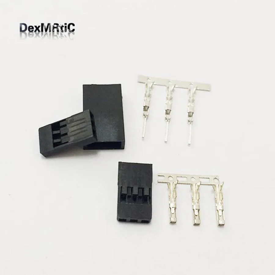 5sets RC Jr Futaba Set Male/Female Batttery/Servo Connector Plug black