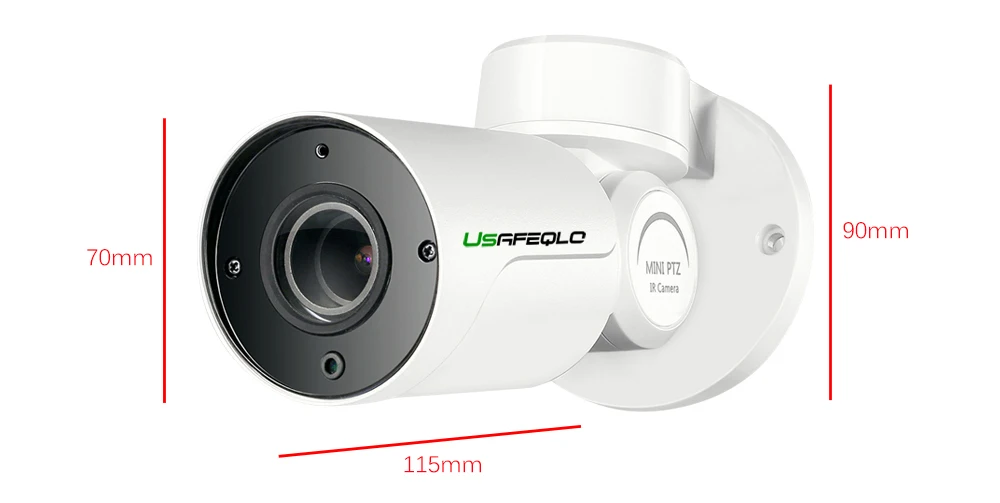 USAFEQLO наружная PTZ IP камера безопасности 2MP 4MP Super HD 4X оптический зум Автофокус 100ft ИК ночного видения Всепогодный