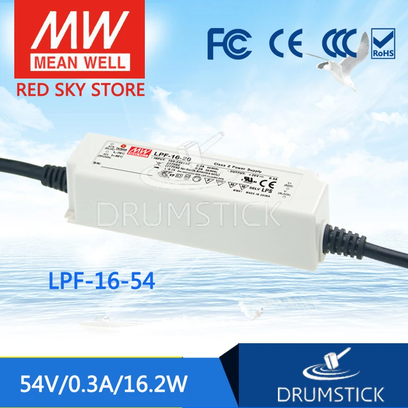 

MEAN WELL LPF-16-54 54V 0.3A meanwell LPF-16 54V 16.2W Single Output LED Switching Power Supply