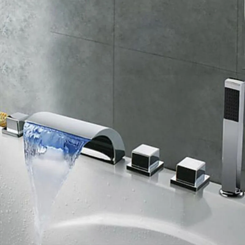 Светодиодный смеситель Водопад для ванны ручной душ|plumbing hose|faucet hosehose faucet |