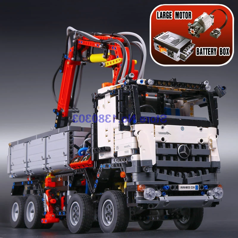 

Lepin 20005 Technic Series Arocs 3245 Building Blocks With Electric Motors Power Functions Bricks Compatible With lego 42043