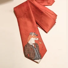 Стиль vitange orange fox sir tie olded fabric for tie as a Hair belt or bag belt 1 шт. Длина: 149 см