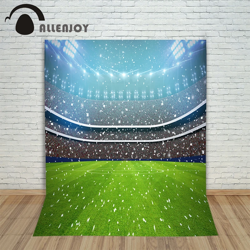 Фотофон Allenjoy для детской фотосъемки спортивный фон с изображением футбольного