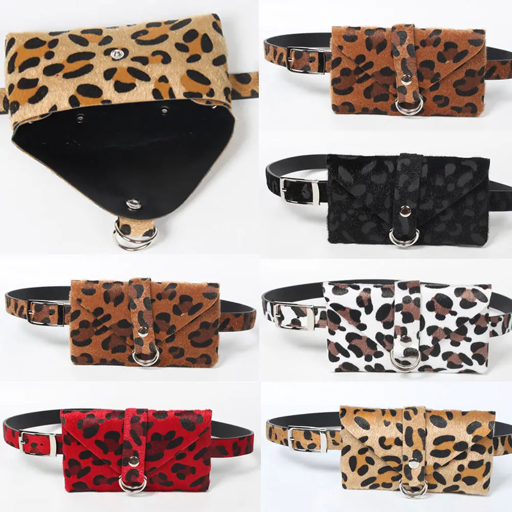 

Fashion Women's New Design Casual Daily Leopard Waist Fanny Pack Belt Bag Pouch Travel Bag Small Purse Stylish Small Waist Packs