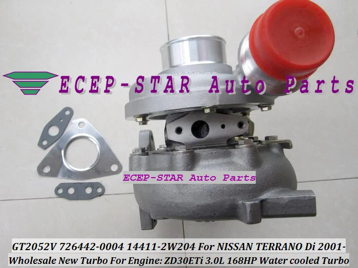 GT2052V 726442 5004S 14411 2W204 Фотогалерея воды для NISSAN Pathfinder Mistral TERRANO 2001 ZD30ETi 3.0L 168HP|turbocharger