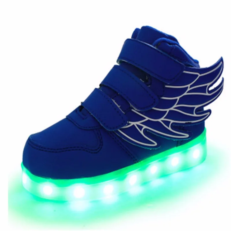 Детская Обувь с подсветкой светящиеся Обувь для мальчиков Обувь для девочек зарядка через USB Обувь Повседневное LED Обувь дети светящиеся