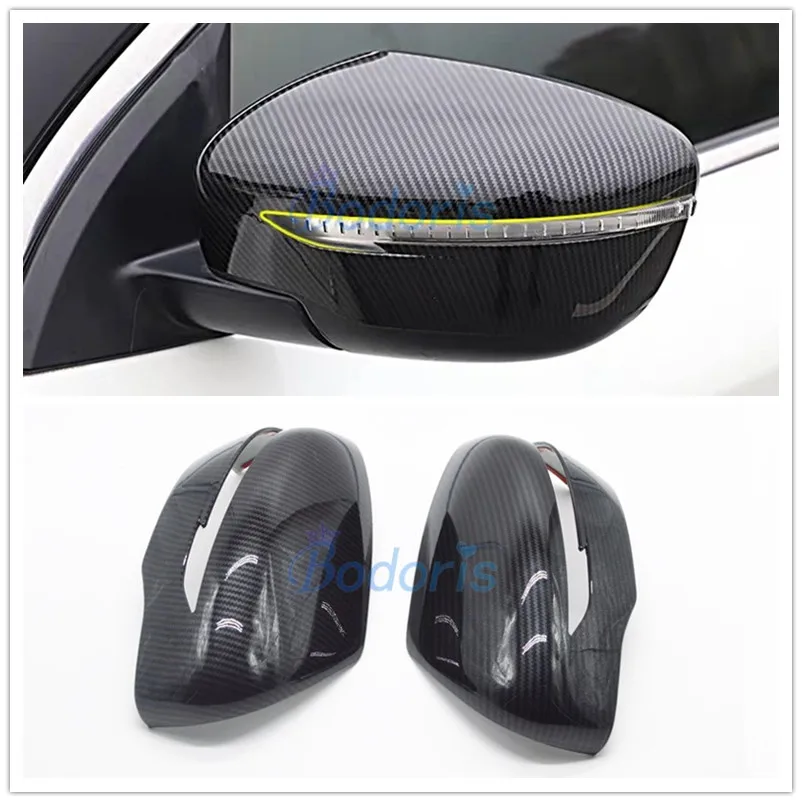

For Nissan Juke 2014 2015 2016 2017 2018 Carbon Fiber Color Door Mirror Cover Rear View Overlay Chrome Car Styling Accessories