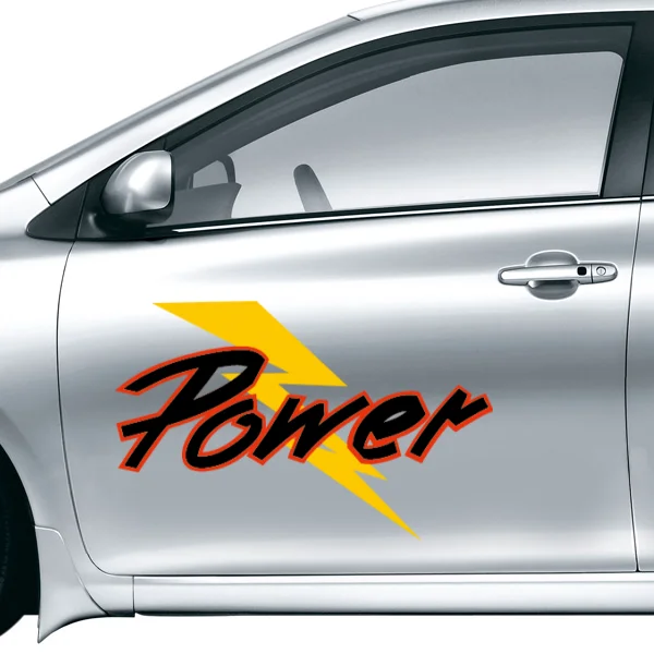 Power Fashion Vinyl Car font b Sticker b font Waterproof Reflective Decal font b Custom b