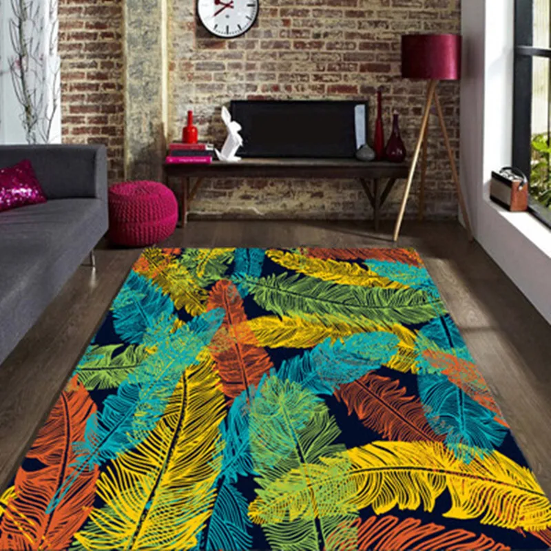 3D креативный коврик для вытирания ног ковер с рисунком фламинго и растений
