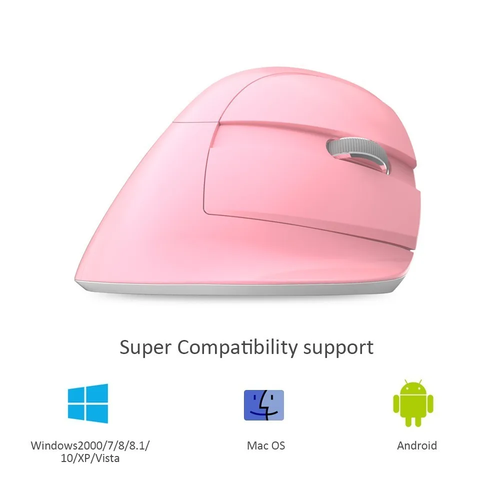 Delux M618 мини эргономичная Вертикальная мышь Bluetooth 4 0 USB 2 ГГц Беспроводная RGB