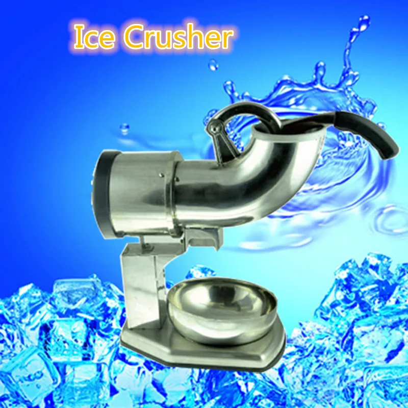 220V Electric Ice Crusher Ice Chopper Stainless Steel Snow Cone Maker