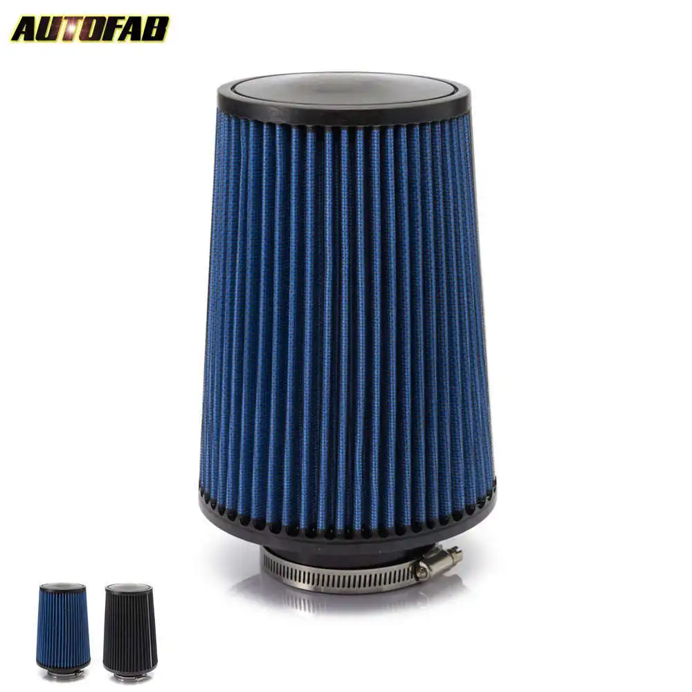 

AUTOFAB 3" Universal Chrome Inlet Long Ram Cold Intake Round Cone Air Filter AF-AF002G