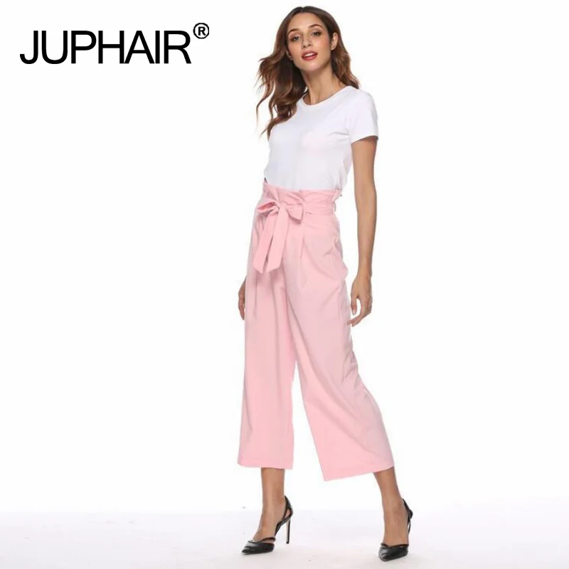 

Womens Casual High Waist Belt Fashionable Long Pant Autumn Winter Women Casual Long-leg PantSelf Belted Corduroy Wide Leg Pants