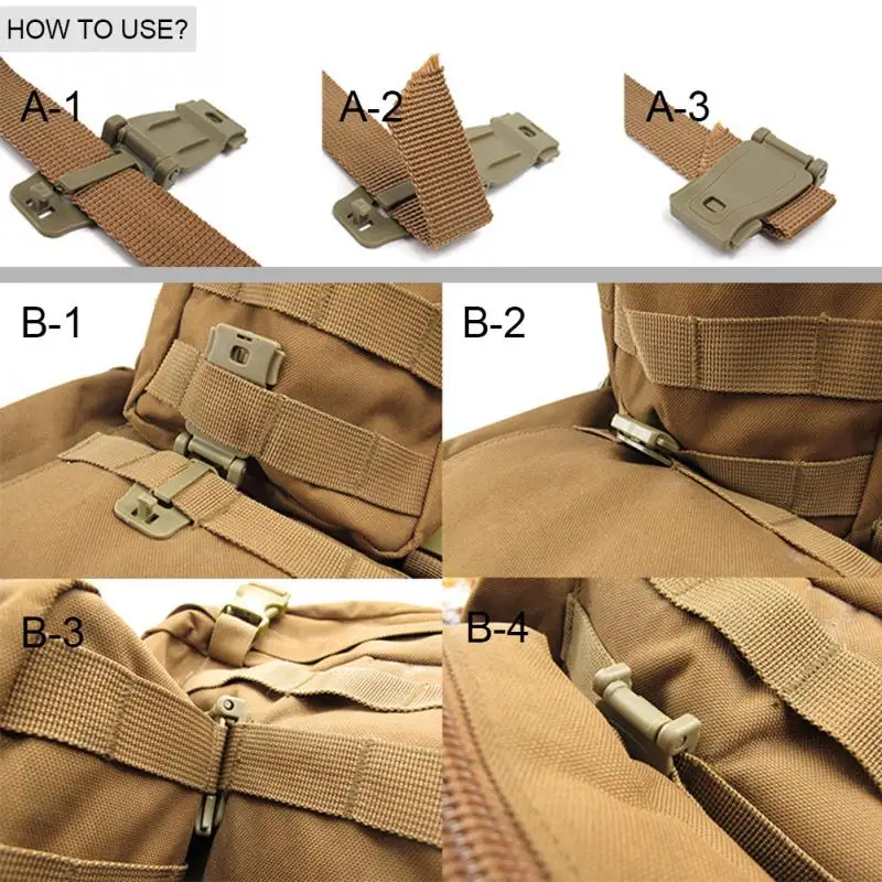 

5Pcs/Set Molle Strap Backpack Bag Buckles Webbing Connecting Buckle Clip Military Fans Backpack Accessories Outdoor Tools