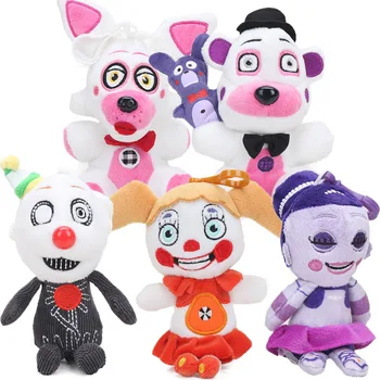 

10pcs 15cm Five Nights At Freddy's Figure Keychain Sister Location Funtime Foxy Freddy Fazbear FNAF Collectible Plush Dolls Toys