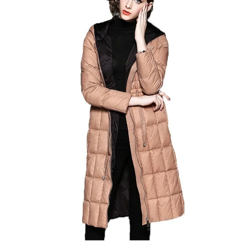 Vintage Mince Parka D'hiver Survêtement Blanc Noir Longues Manteau Canard Taille L028 2019 Européenne Manches Femmes Élégant Réglable kaki gris Doudoune BAddq