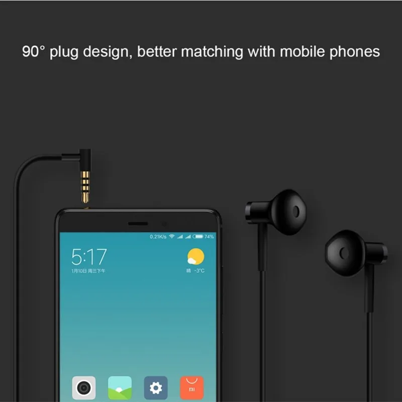 Оригинальные наушники Xiaomi Hybrid Dual Driver BASS 3 5 мм Универсальные вкладыши с микрофоном