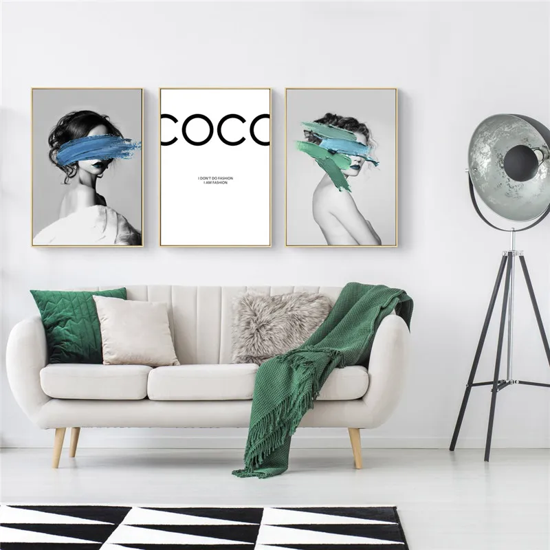 

Fashion Modern Figure Watercolor Personalized Home Decor Nordic Canvas Painting Poster Girl Bedroom Living Room Wall A Picture