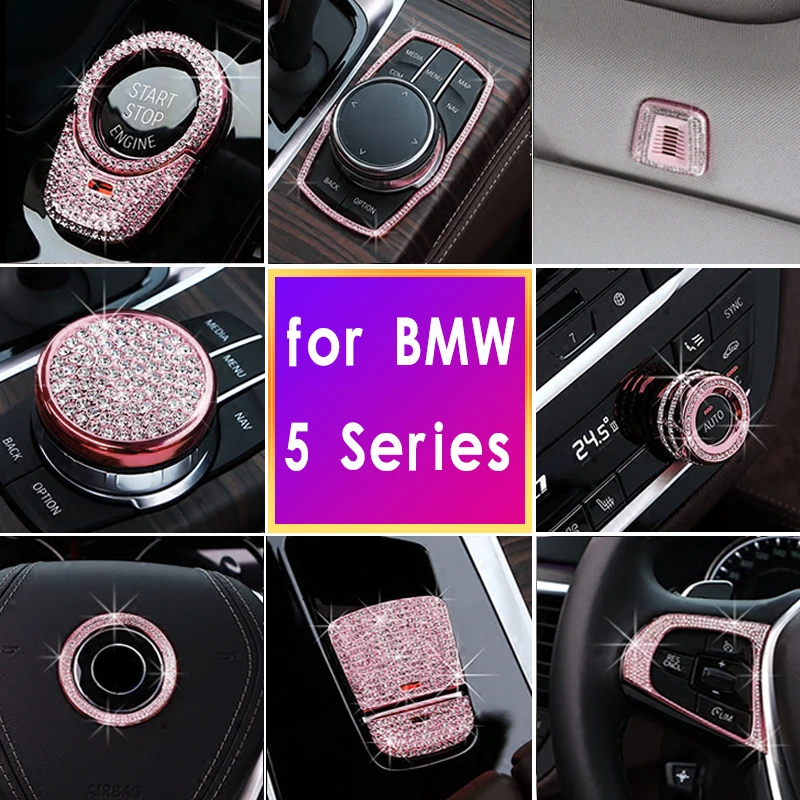 

Diamond Style Steering Wheel Cover Decoration Volume Adjust Switch Cover Trim for bmw X1 X3 3series 320li 525li 530li 5series