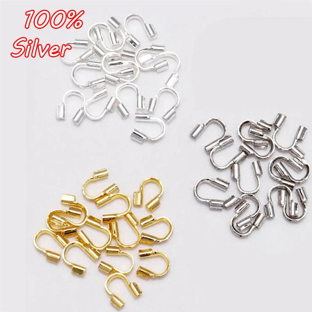 100pcs/Lot 4.5x4mm Wire Protectors Jewelry Findings Guard Protectors Loops  U Shape Connector Accessories For Jewelry Making - AliExpress