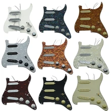 KAISH Various Custom Loaded Strat Pickguard Prewired ST SSS Pickguard with Ceramic Pickups Fits For Fender Loaded Pickguard цена KAISH Various Custom Loaded Strat Pickguard Prewired ST SSS Pickguard with Ceramic Pickups Fits For Fender Loaded Pickguard цены онлайн